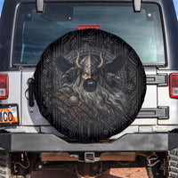 Vikings Odin Spare Tire Cover with Viking Runes and Ravens Norse Mythology - Wonder Print Shop