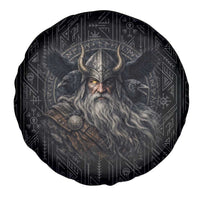 Vikings Odin Spare Tire Cover with Viking Runes and Ravens Norse Mythology - Wonder Print Shop