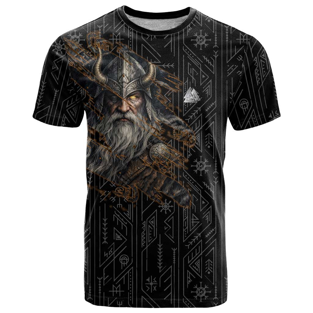 Vikings Odin T Shirt with Viking Runes and Ravens Norse Mythology - Wonder Print Shop
