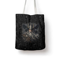 Vikings Odin Tote Bag with Viking Runes and Ravens Norse Mythology - Wonder Print Shop