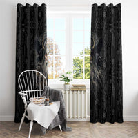 Vikings Odin Window Curtain with Viking Runes and Ravens Norse Mythology - Wonder Print Shop