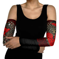 Yggdrasil Arm Sleeves with Red Norse Dragon and Runes Viking Heritage Tribute - Wonder Print Shop