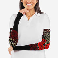 Yggdrasil Arm Sleeves with Red Norse Dragon and Runes Viking Heritage Tribute - Wonder Print Shop