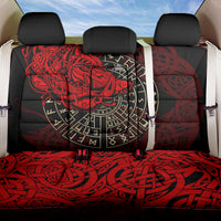 Yggdrasil Back Car Seat Cover with Red Norse Dragon and Runes Viking Heritage Tribute - Wonder Print Shop