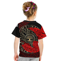 Yggdrasil Kid T Shirt with Red Norse Dragon and Runes Viking Heritage Tribute - Wonder Print Shop