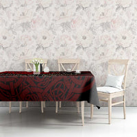 Yggdrasil Tablecloth with Red Norse Dragon and Runes Viking Heritage Tribute - Wonder Print Shop