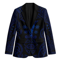 Vikings Skull Blazer with Horned Helmet, Blue Axes and Runes Norse Warrior Tribute - Wonder Print Shop