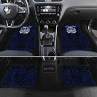 Vikings Skull Car Mats with Horned Helmet, Blue Axes and Runes Norse Warrior Tribute - Wonder Print Shop