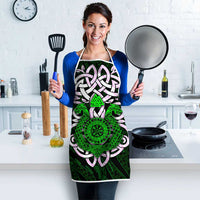 Vegvisir Apron with Green Dragons and Norse Knots Viking Protection Tribute - Wonder Print Shop