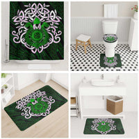 Vegvisir Bathroom Set with Green Dragons and Norse Knots Viking Protection Tribute - Wonder Print Shop