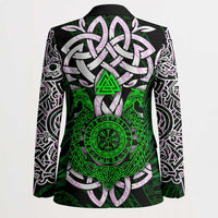 Vegvisir Blazer with Green Dragons and Norse Knots Viking Protection Tribute - Wonder Print Shop