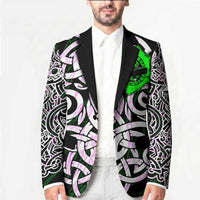 Vegvisir Blazer with Green Dragons and Norse Knots Viking Protection Tribute - Wonder Print Shop