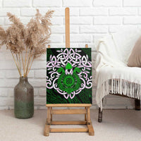 Vegvisir Canvas Wall Art with Green Dragons and Norse Knots Viking Protection Tribute - Wonder Print Shop