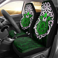 Vegvisir Car Seat Cover with Green Dragons and Norse Knots Viking Protection Tribute - Wonder Print Shop