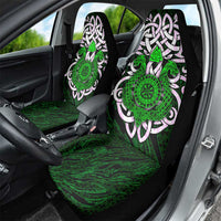 Vegvisir Car Seat Cover with Green Dragons and Norse Knots Viking Protection Tribute - Wonder Print Shop