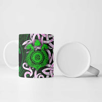 Vegvisir Ceramic Mug with Green Dragons and Norse Knots Viking Protection Tribute - Wonder Print Shop