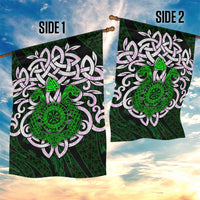 Vegvisir Garden Flag with Green Dragons and Norse Knots Viking Protection Tribute - Wonder Print Shop