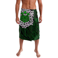 Vegvisir Lavalava with Green Dragons and Norse Knots Viking Protection Tribute - Wonder Print Shop