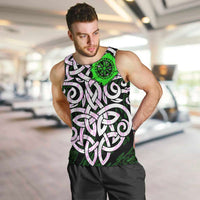 Vegvisir Men Tank Top with Green Dragons and Norse Knots Viking Protection Tribute - Wonder Print Shop
