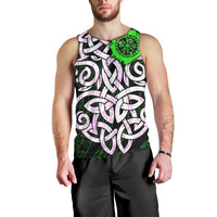 Vegvisir Men Tank Top with Green Dragons and Norse Knots Viking Protection Tribute - Wonder Print Shop