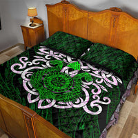 Vegvisir Quilt Bed Set with Green Dragons and Norse Knots Viking Protection Tribute - Wonder Print Shop