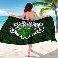Vegvisir Sarong with Green Dragons and Norse Knots Viking Protection Tribute - Wonder Print Shop