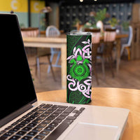 Vegvisir Skinny Tumbler with Green Dragons and Norse Knots Viking Protection Tribute - Wonder Print Shop
