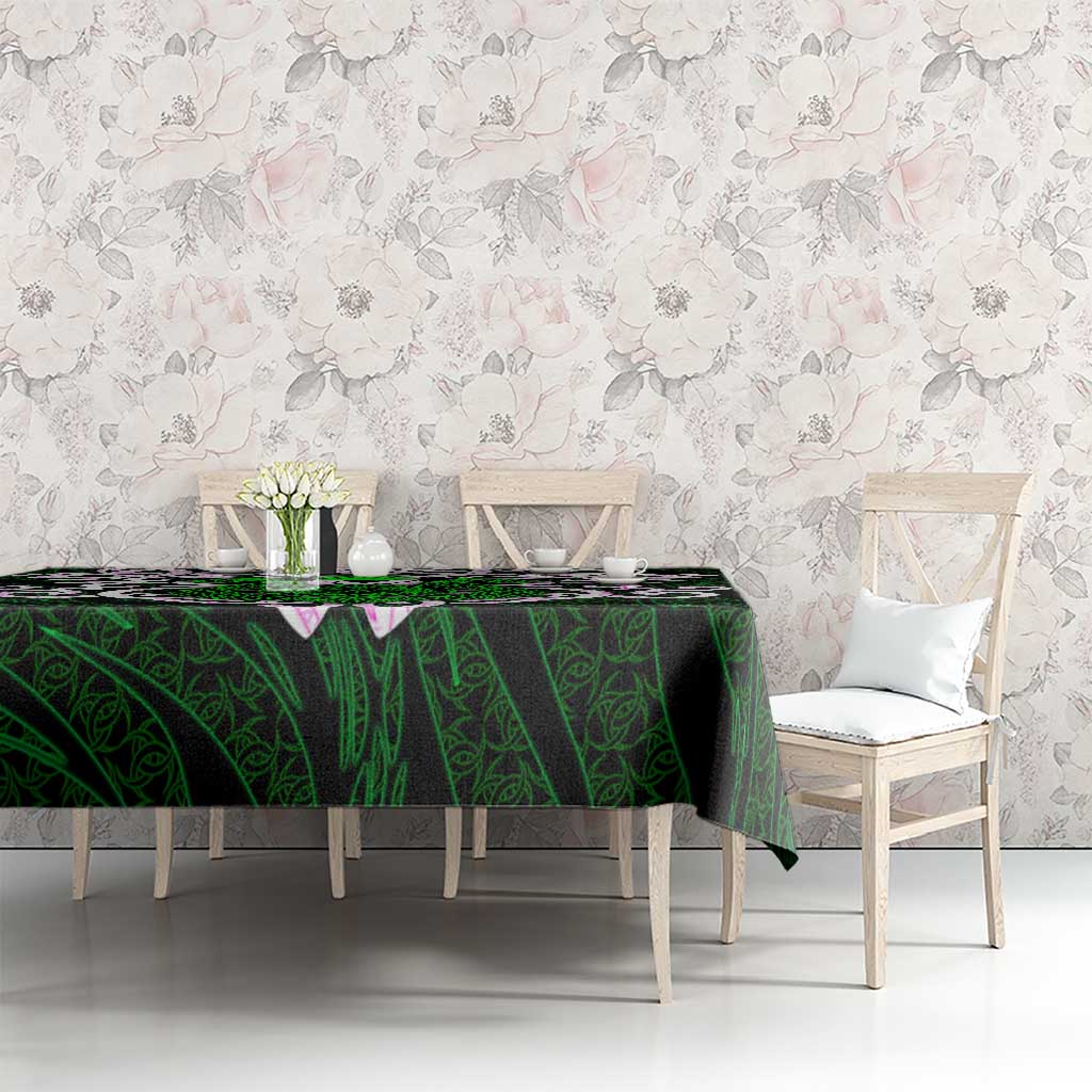 Vegvisir Tablecloth with Green Dragons and Norse Knots Viking Protection Tribute - Wonder Print Shop