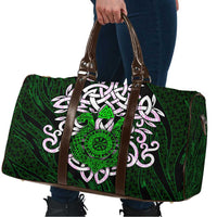 Vegvisir Travel Bag with Green Dragons and Norse Knots Viking Protection Tribute - Wonder Print Shop
