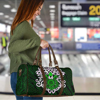 Vegvisir Travel Bag with Green Dragons and Norse Knots Viking Protection Tribute - Wonder Print Shop