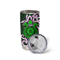 Vegvisir Tumbler Cup with Green Dragons and Norse Knots Viking Protection Tribute - Wonder Print Shop