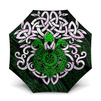 Vegvisir Umbrella with Green Dragons and Norse Knots Viking Protection Tribute - Wonder Print Shop