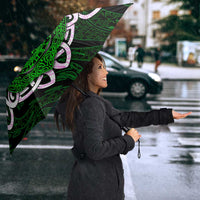 Vegvisir Umbrella with Green Dragons and Norse Knots Viking Protection Tribute - Wonder Print Shop