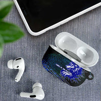 Fenrir AirPods Case with Blue Wolf, Runes and Ragnarok End of Gods Tribute - Wonder Print Shop