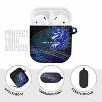 Fenrir AirPods Case with Blue Wolf, Runes and Ragnarok End of Gods Tribute - Wonder Print Shop