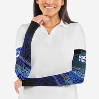 Fenrir Arm Sleeves with Blue Wolf, Runes and Ragnarok End of Gods Tribute - Wonder Print Shop