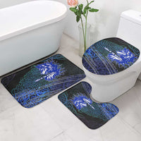 Fenrir Bathroom Set with Blue Wolf, Runes and Ragnarok End of Gods Tribute - Wonder Print Shop