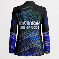 Fenrir Blazer with Blue Wolf, Runes and Ragnarok End of Gods Tribute - Wonder Print Shop