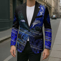 Fenrir Blazer with Blue Wolf, Runes and Ragnarok End of Gods Tribute - Wonder Print Shop
