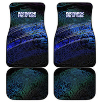 Fenrir Car Mats with Blue Wolf, Runes and Ragnarok End of Gods Tribute - Wonder Print Shop