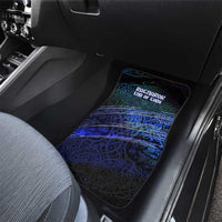 Fenrir Car Mats with Blue Wolf, Runes and Ragnarok End of Gods Tribute - Wonder Print Shop