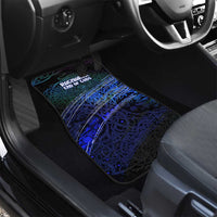 Fenrir Car Mats with Blue Wolf, Runes and Ragnarok End of Gods Tribute - Wonder Print Shop