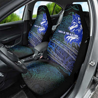 Fenrir Car Seat Cover with Blue Wolf, Runes and Ragnarok End of Gods Tribute - Wonder Print Shop