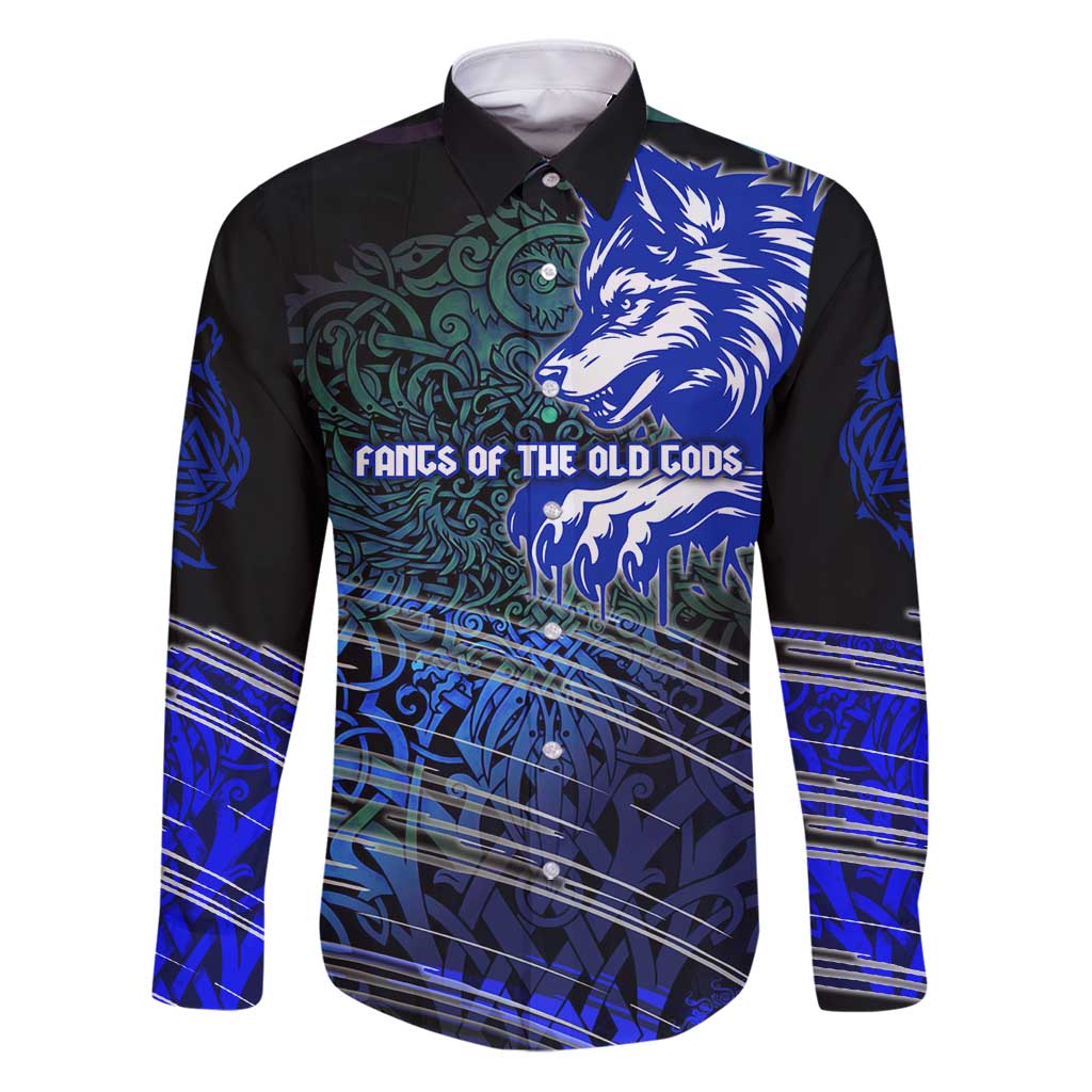 Fenrir Family Matching Puletasi and Hawaiian Shirt with Blue Wolf, Runes and Ragnarok End of Gods Tribute - Wonder Print Shop