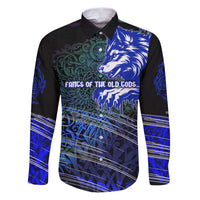Fenrir Family Matching Puletasi and Hawaiian Shirt with Blue Wolf, Runes and Ragnarok End of Gods Tribute - Wonder Print Shop