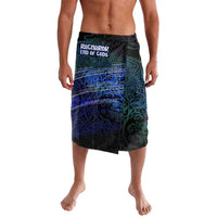 Fenrir Lavalava with Blue Wolf, Runes and Ragnarok End of Gods Tribute - Wonder Print Shop