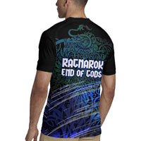 Fenrir Rugby Jersey with Blue Wolf, Runes and Ragnarok End of Gods Tribute - Wonder Print Shop