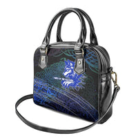 Fenrir Shoulder Handbag with Blue Wolf, Runes and Ragnarok End of Gods Tribute - Wonder Print Shop