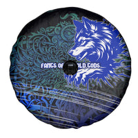Fenrir Spare Tire Cover with Blue Wolf, Runes and Ragnarok End of Gods Tribute - Wonder Print Shop