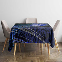Fenrir Tablecloth with Blue Wolf, Runes and Ragnarok End of Gods Tribute - Wonder Print Shop